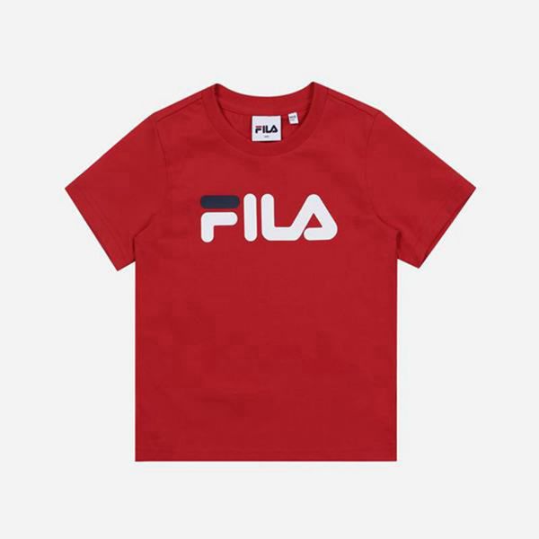 Camisetas Fila Menina Vermelhas - Fila Uno Crew Neck S/S Portugal Lojas,LSRJ-82945